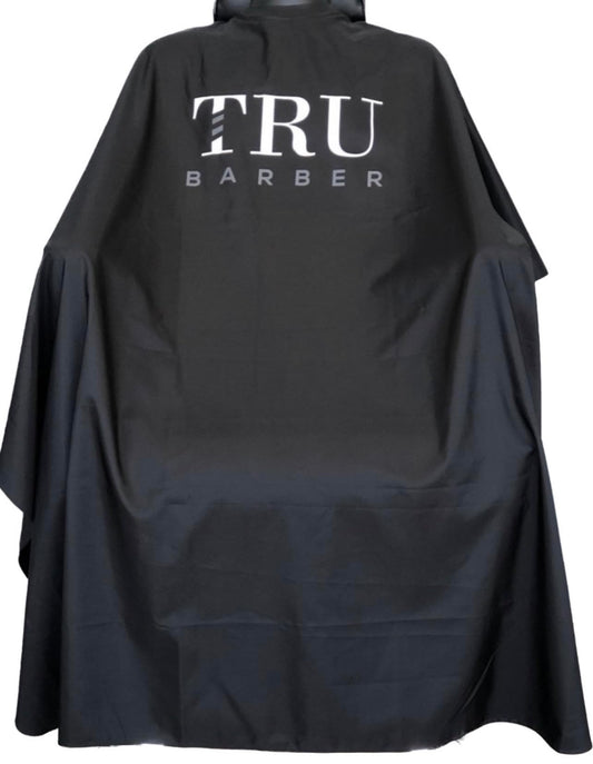 TRU BARBER Silicone neck cape, Professional Cape with Snap Closure Hair Salon Cutting Cape, Barber Cape, Barbershop cape, 50" x 58” (Blak/Red)