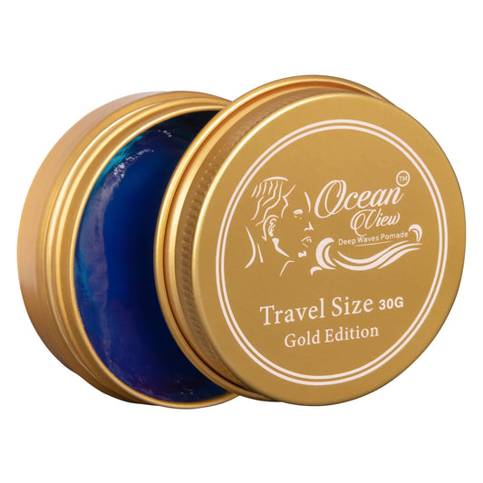 OCEAN VIEW DEEP WAVES POMADE- Water-Based Hair Cream for 360 Wave Training and Wolfing- Silky Smooth Application and Styling, Strong Hold, Easy Wash- Waver and Barber Accessories - 4oz Tin Can