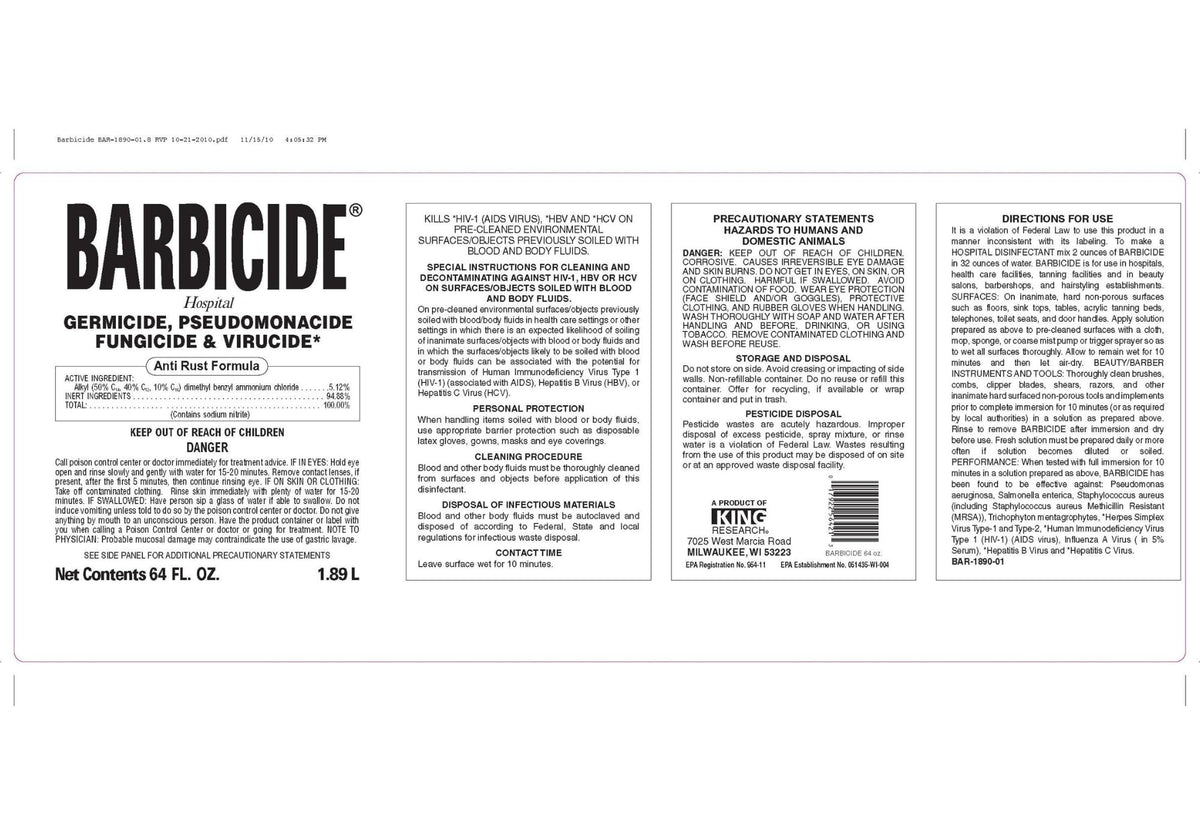 BARBICIDE Disinfectant Jar and Concentrate Starter Set (37 Oz Jar +16 Fl Oz)– Professional Salon, Spa & Barber Tool Sanitizing Kit