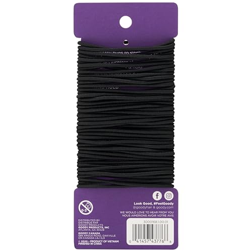 Goody Ouchless Hair Elastics – No Pull, No Breakage, Tangle-Free Hold for Fine Hair – 50 Count, Assorted Neutrals, Long-Lasting Ponytail Holders for Women & Men