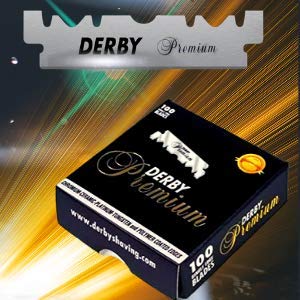 100 "Derby Premium" Single Edge Razor Blades for straight razor