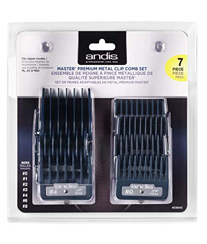 Andis Master Series Clipper Guard Comb Set, Fits ML, MLC, LCL & US-1