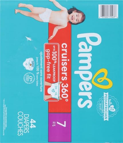 Pampers Diapers - Cruisers 360 - Size 7, 88 Count, Babyproof up to 100% Leakproof Pull-On Diaper