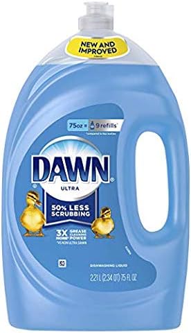 Dawn Ultra Dish Soap Refill Jug, Large Size Original Blue Liquid Dishwashing Detergent, Powerful Dish Soap for Grease, 51.5 oz