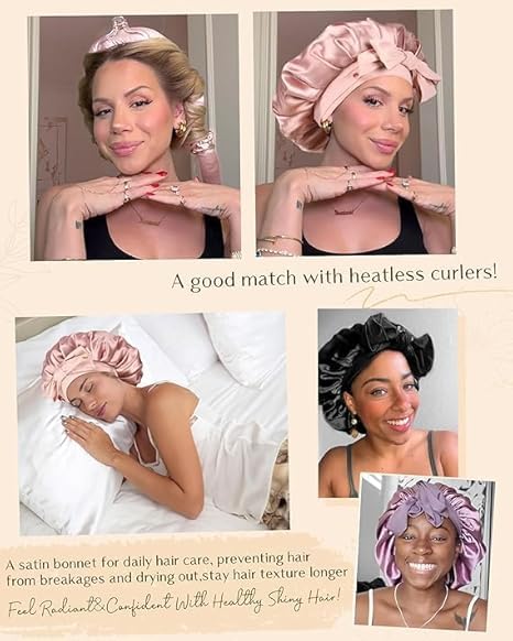 YANIBEST Adjustable Silk Bonnet – Double Layer