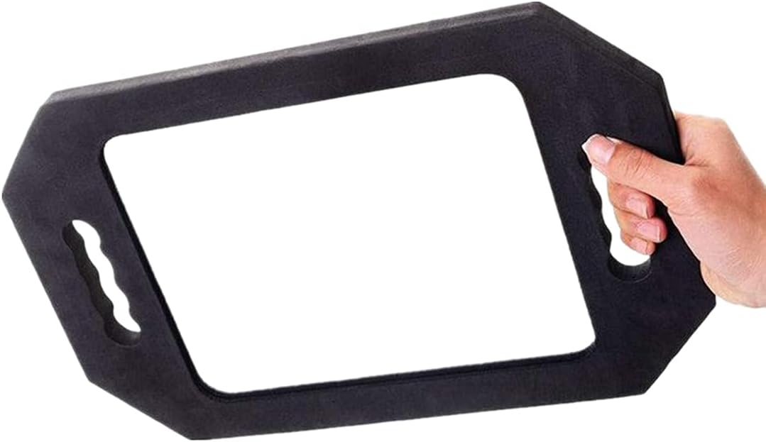 HREW Handle Mirror Large Rectangular Hand Held Mirror with Double Handle - Lightweight Hair Salon Equipment Hairstylist and Barber Accessories (1Pcs Rectangle)