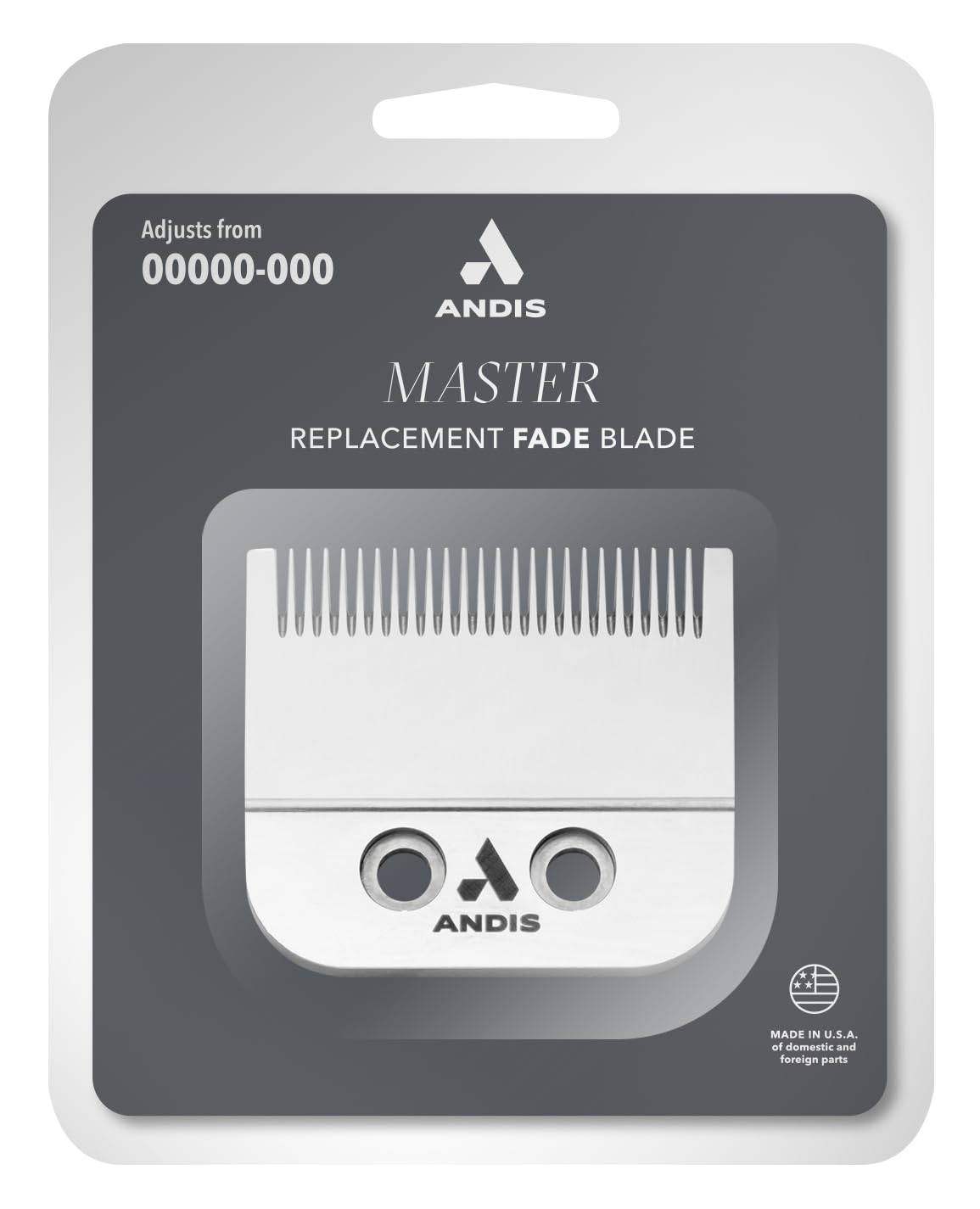 Andis 01815 Master Adjustable Blade Hair Clipper, 14000 SPM, Silver