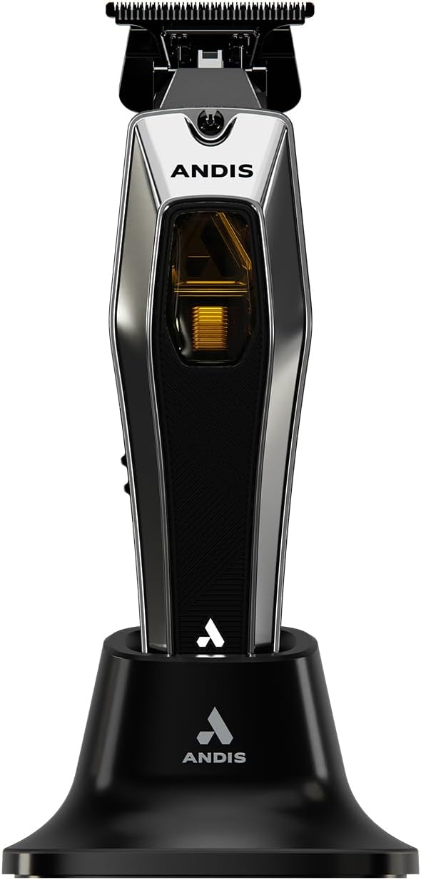 Andis 562703 Recon Professional Barber Vector Motor Beard & Hair Cordless Trimmer, DLC T-Blade, USB-C Charging with Premium Charge Stand, Black