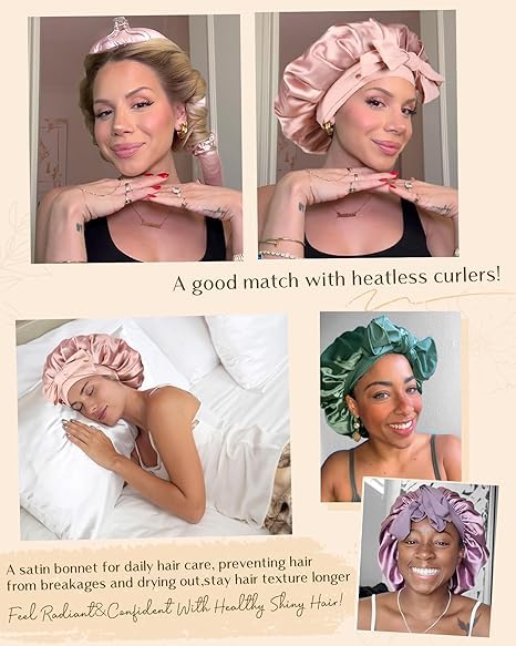 YANIBEST Adjustable Silk Bonnet – Double Layer