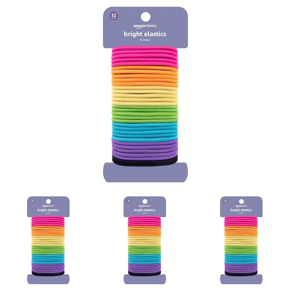 Amazon Basics No Damage Elastic Hair Ties – 32ct