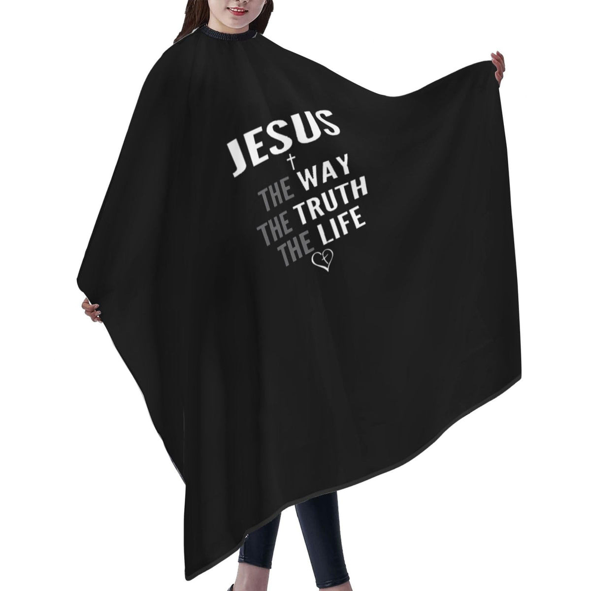 Christian Barber Cape, Jesus Hair Cutting Barber Cape Salon and Dyeing Styling Cloth for Women/Men