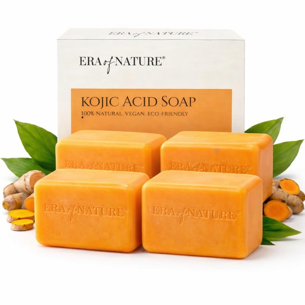 era of nature Best Raw ORGANIC AFRICAN BLACK SOAP, for Dry Skin and Skin Conditions. Pure & Natural Ingredients, Imported From Ghana - 8oz