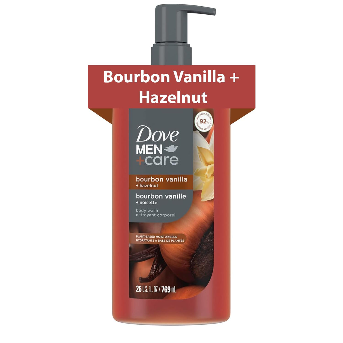 DOVE MEN Moisturizing Body Wash for Men, Eucalyptus + Cedar Oil, 26oz