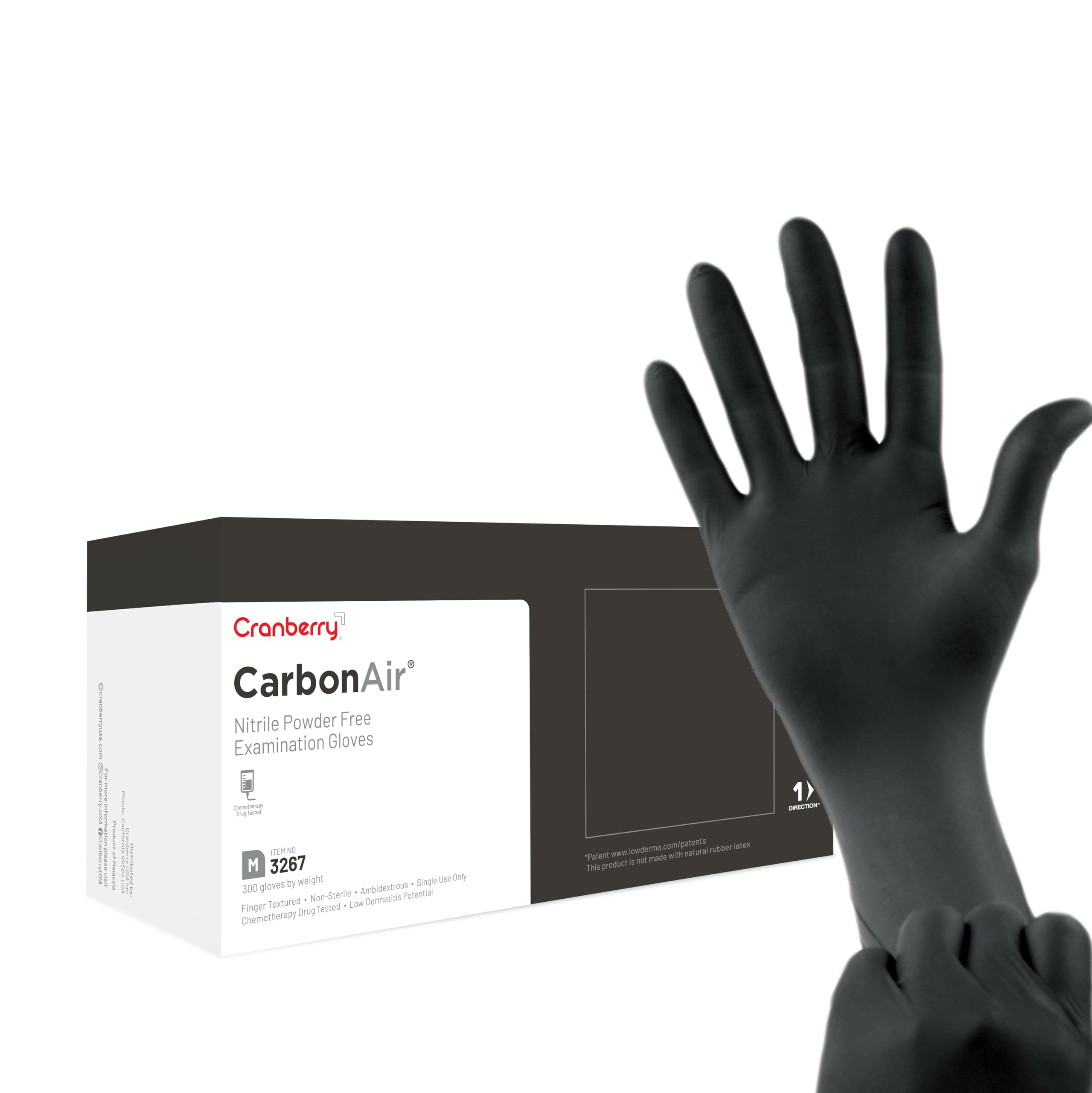Cranberry Carbon Air Nitrile Gloves