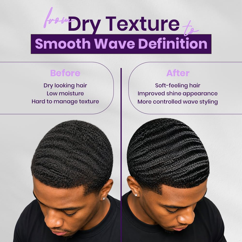 OCEAN VIEW DEEP WAVES POMADE - Premium Wave Grease, Wave Pomade for 360 Waves, Strong Hold Wave Cream for Men, Hydrating Hair Styling Product for Deep, Defined Waves, 4 oz Jar