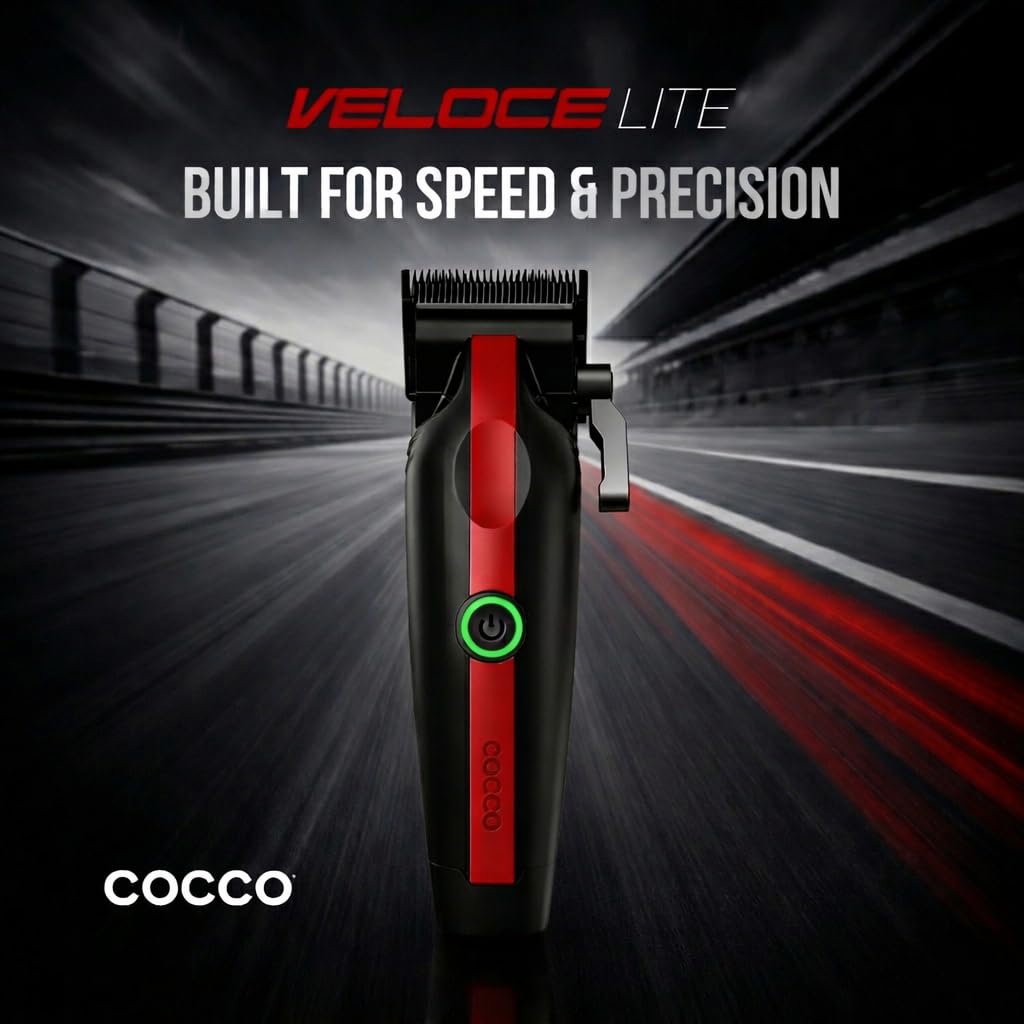 Cocco Veloce Lite Hair Clipper, Digital Gap™ Precision Fade F1 Blade