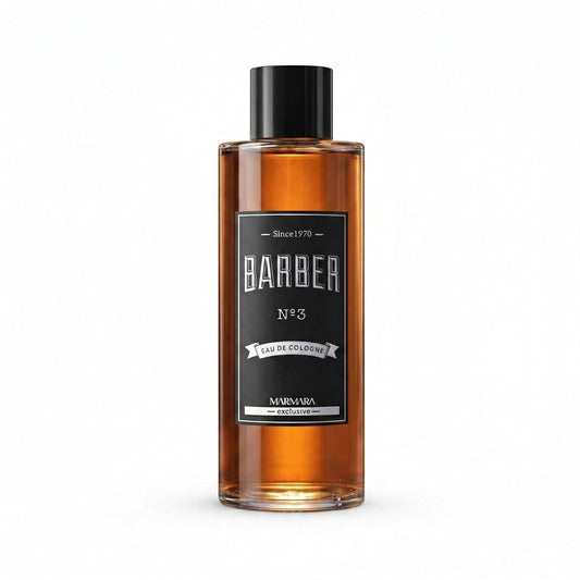 barber marmara No.3 Aftershave For Men, Turkish Eau De Cologne, Refreshing & Soothing, Moisturising & Cleansing.Leather, Cedarwood & Pacthouli Scent. Long Lasting Fragrance, 16.9 fl oz