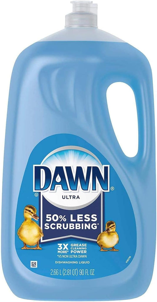 Dawn Ultra Dish Soap Refill Jug, Large Size Original Blue Liquid Dishwashing Detergent, Powerful Dish Soap for Grease, 51.5 oz