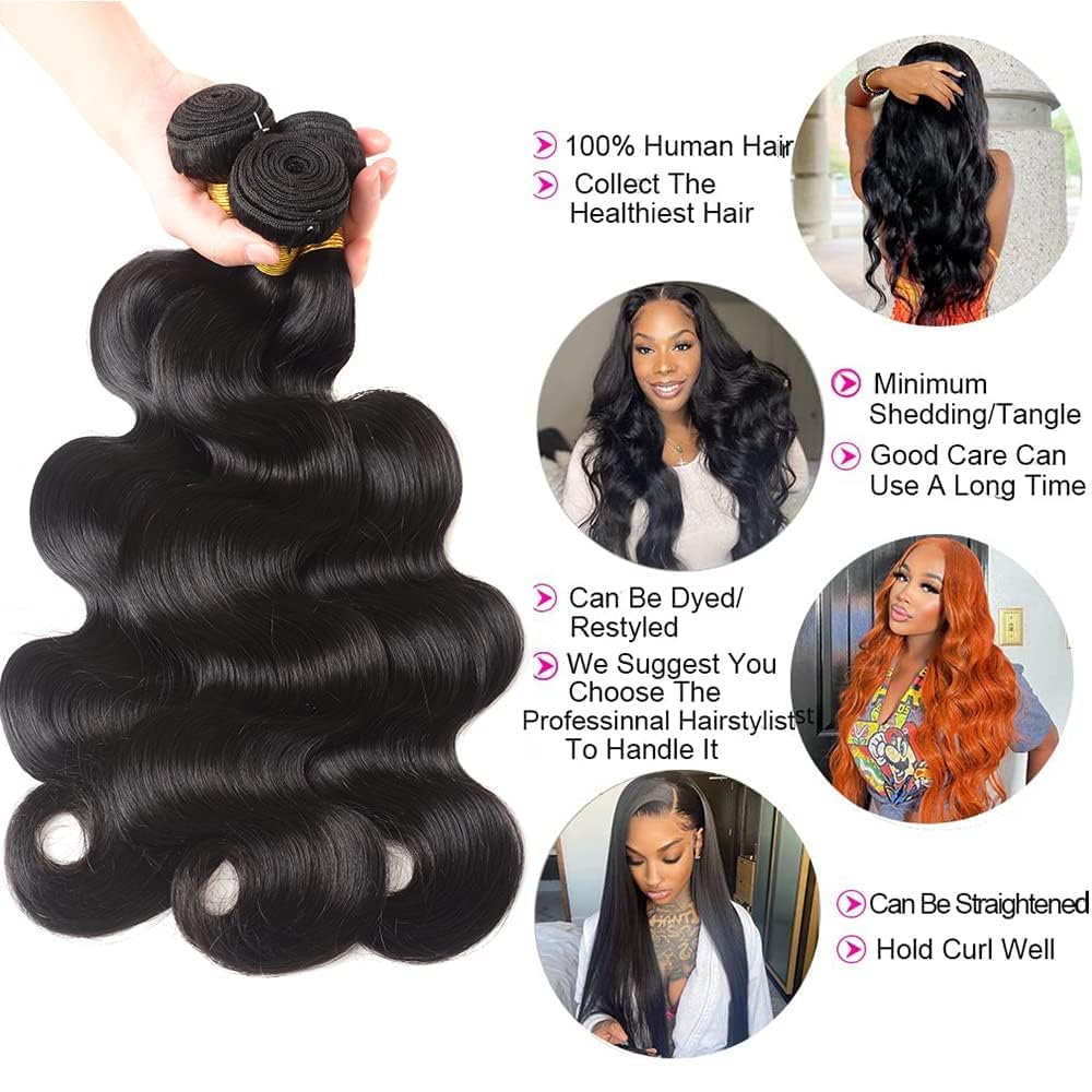 12A Brazilian Deep Wave Human Hair Bundles 18 20 22Inch 100% Unprocessed Brazilian Virgin Human Hair Weave 3Bundles Deep Wave Curly Hair Extensions