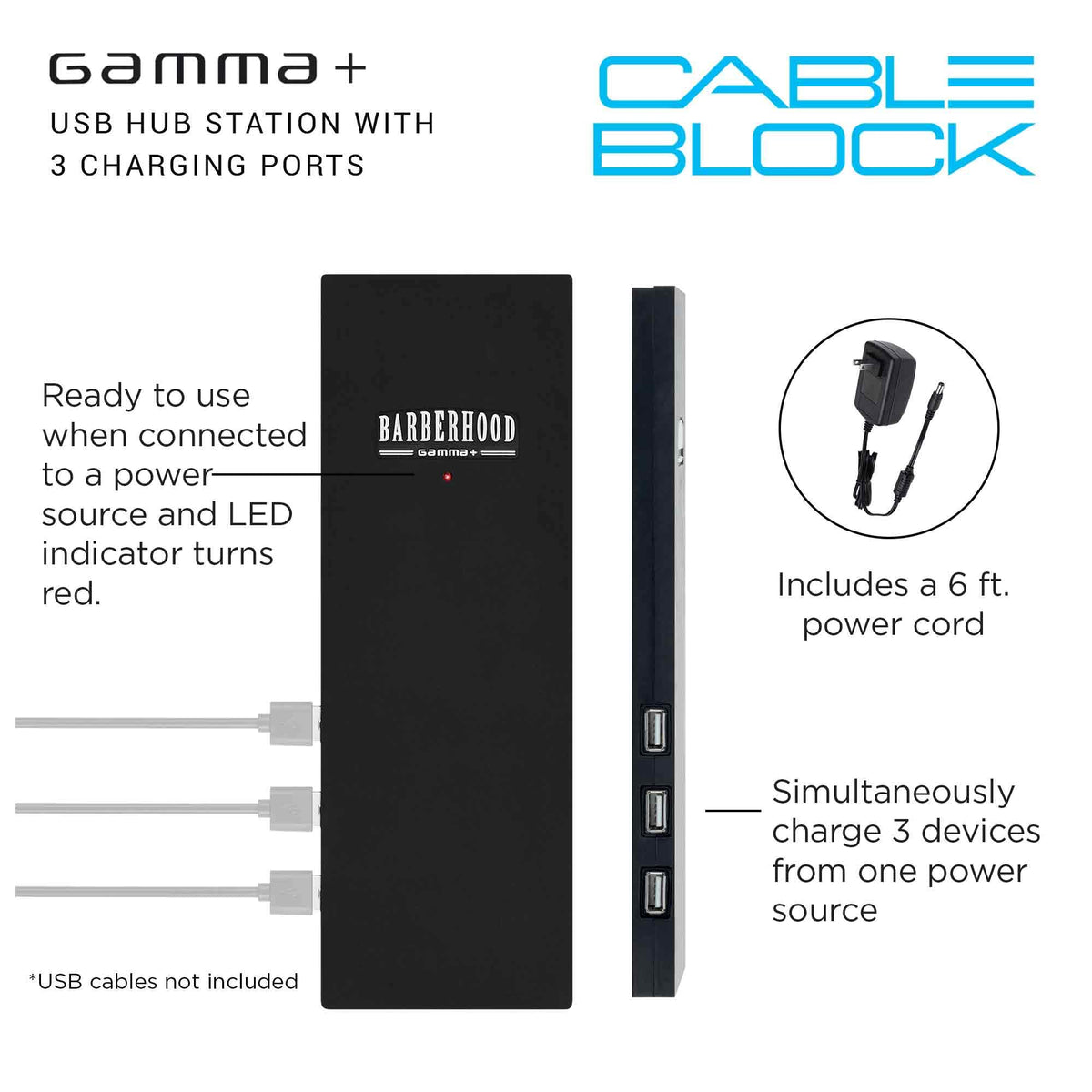 GAMMA+ Professional Barber Appliance Magnetic Mat and Station Organizer, Anti-Slip, Durable Hair Styling Tools