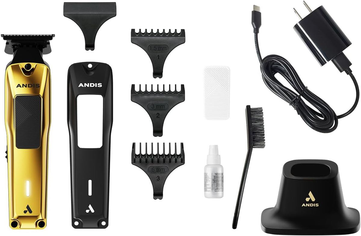 Andis 562310 Phenom Professional Cord/Cordless Beard & Hair Trimmer, Gold