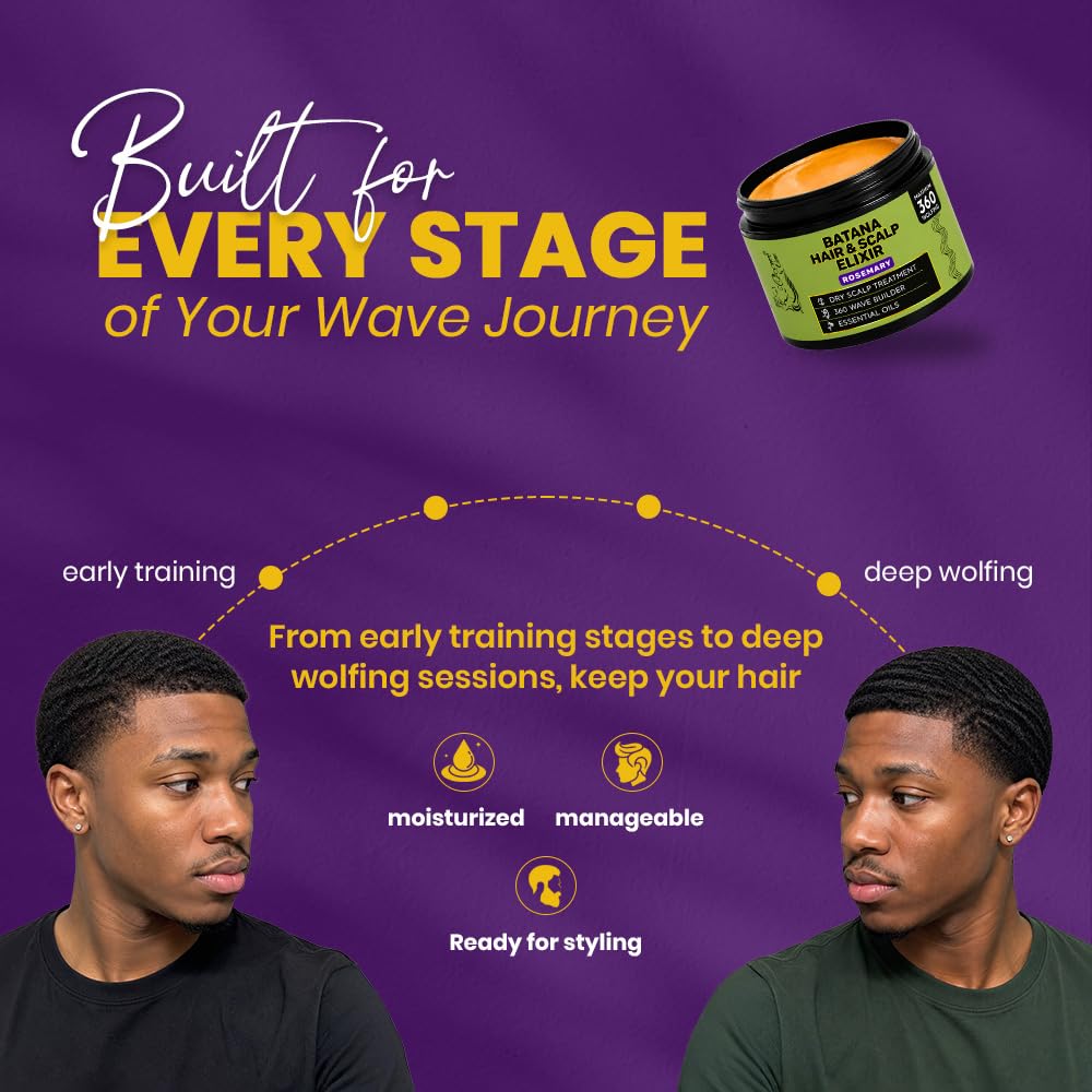 OCEAN VIEW DEEP WAVES POMADE - Premium Wave Grease, Wave Pomade for 360 Waves, Strong Hold Wave Cream for Men, Hydrating Hair Styling Product for Deep, Defined Waves, 4 oz Jar