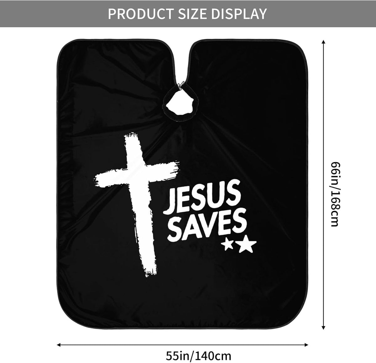 Christian Barber Cape, Jesus Hair Cutting Barber Cape Salon and Dyeing Styling Cloth for Women/Men