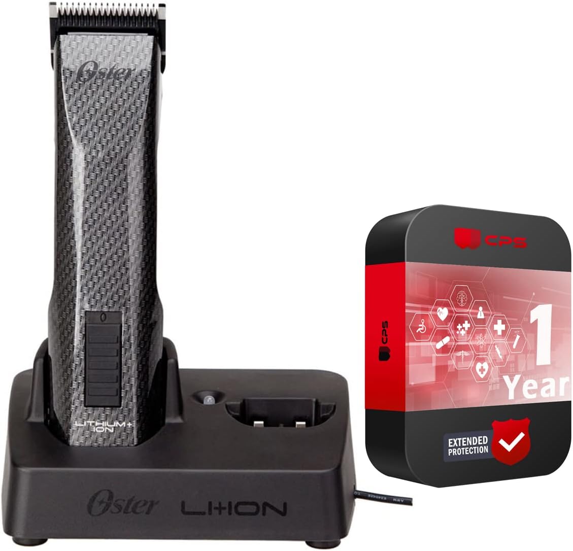 Oster Professional 76550-100 Octane Cordless Clipper + 1 Year Extended Warranty, Unisex Adult