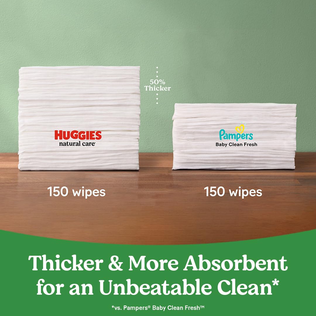 Huggies Natural Care Sensitive Baby Wipes, Unscented, 1 Pack, 56 Wipes