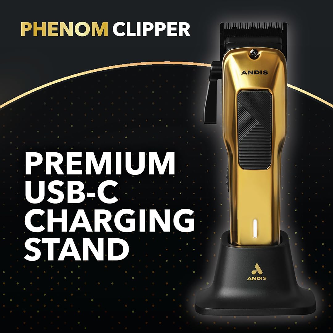 Andis 562312 Phenom Corded/Cordless Hair Clipper, Phaze Blade, Gold