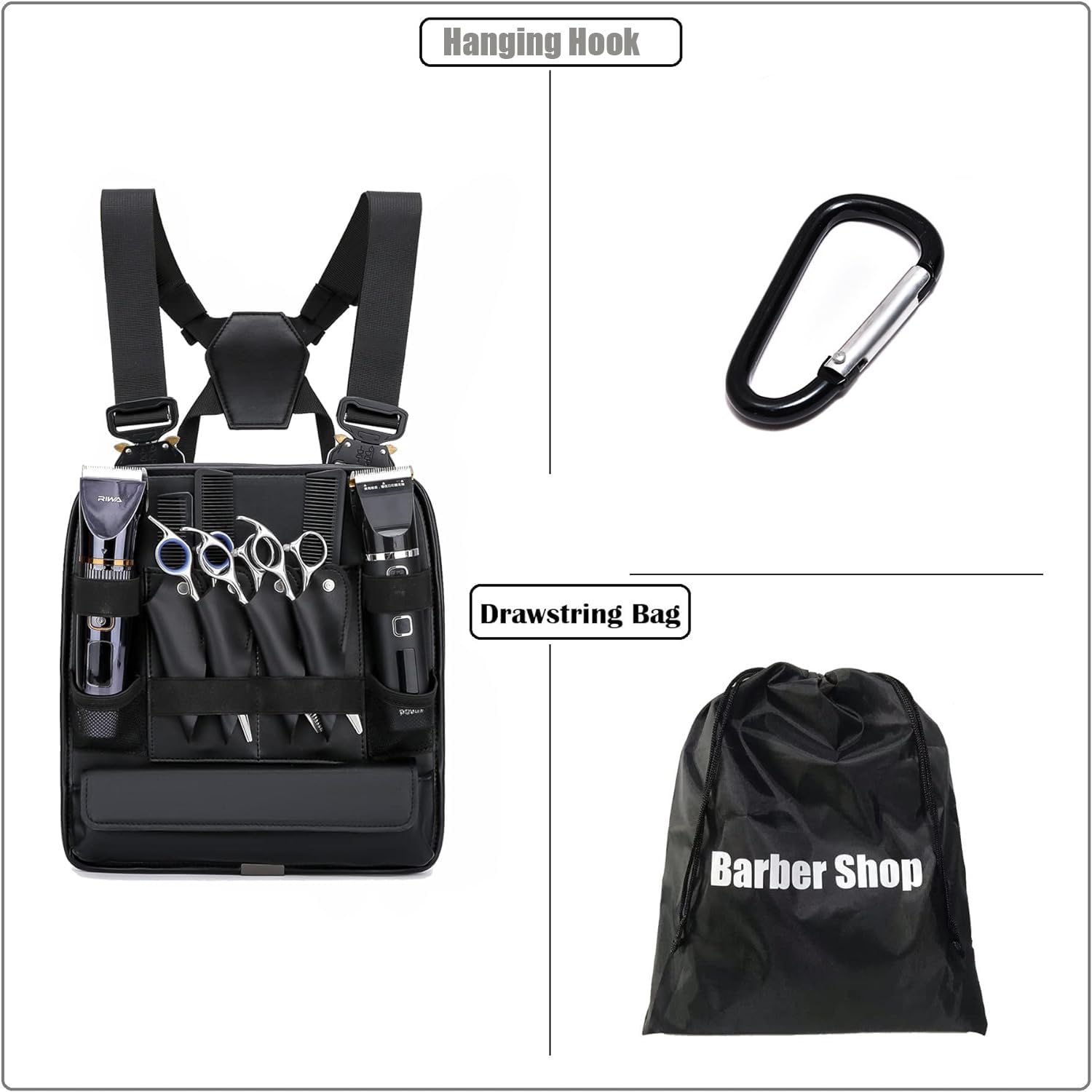 Leather Chest Rig Bag for Barbers