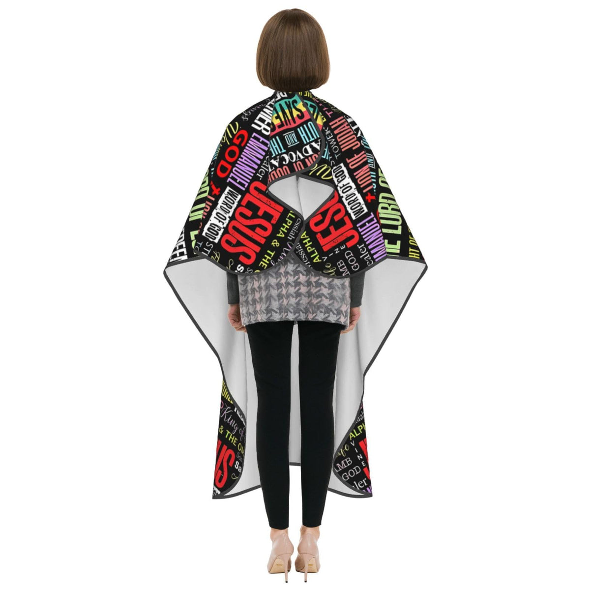 Christian Barber Cape, Jesus Hair Cutting Barber Cape Salon and Dyeing Styling Cloth for Women/Men