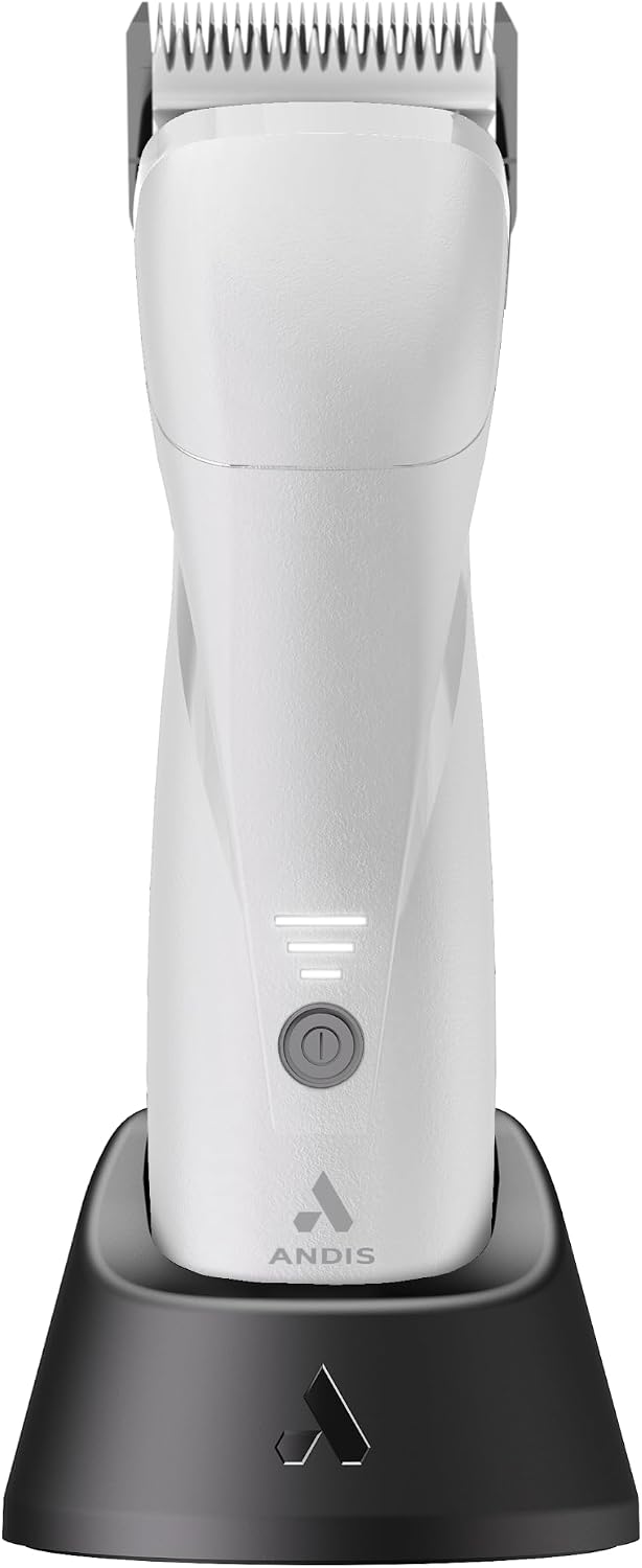 Andis 564042 Emerge Pro Cordless Detachable Blade Pet Hair Clipper, Brushless Motor, 4,500 SPM, Lightweight, Ergonomic, White