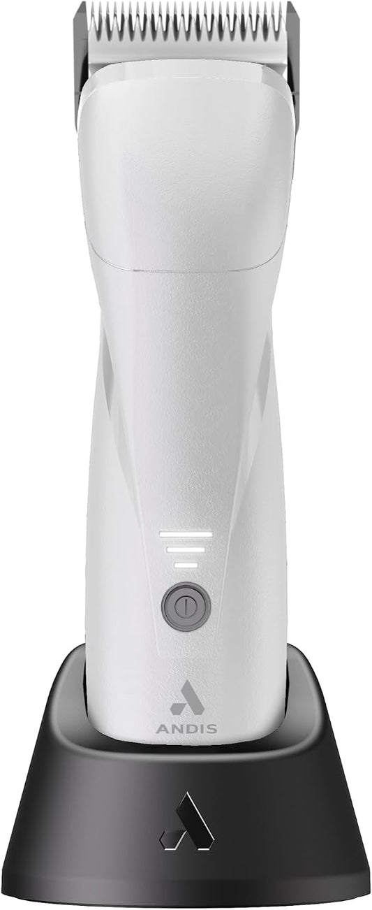 Andis 564042 Emerge Pro Cordless Detachable Blade Pet Hair Clipper, Brushless Motor, 4,500 SPM, Lightweight, Ergonomic, White