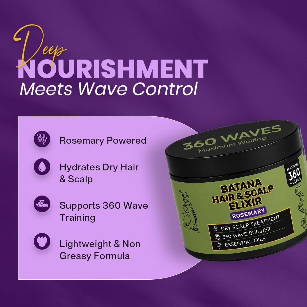 OCEAN VIEW DEEP WAVES POMADE - Premium Wave Grease, Wave Pomade for 360 Waves, Strong Hold Wave Cream for Men, Hydrating Hair Styling Product for Deep, Defined Waves, 4 oz Jar
