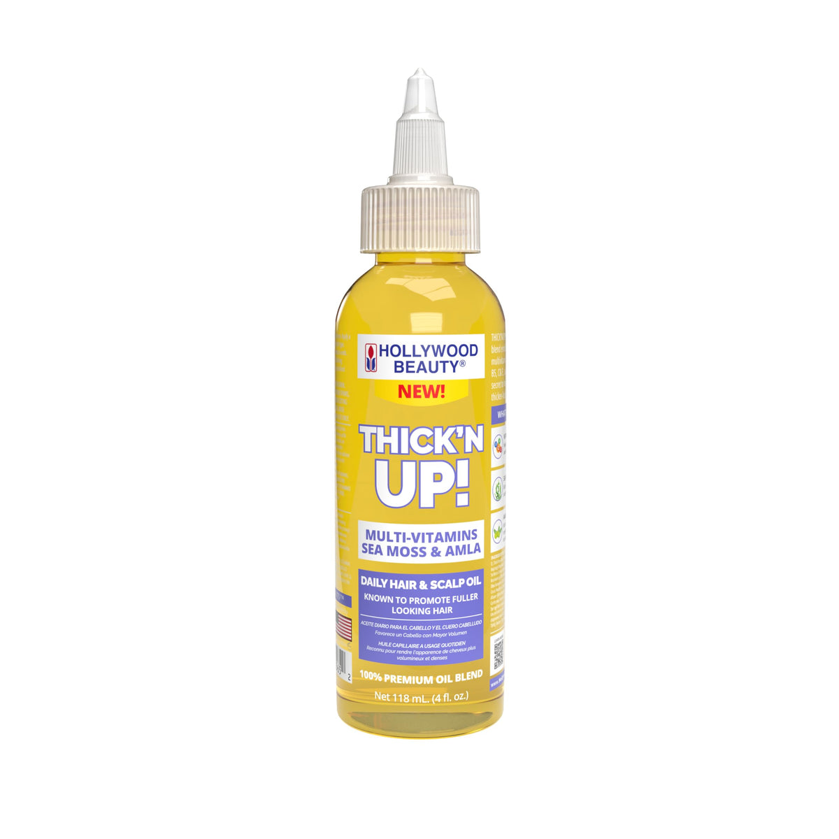 Hollywood Beauty Gro Up! Daily Hair & Scalp Oil with Rosemary, Mint, and Biotin, 4 fl oz
