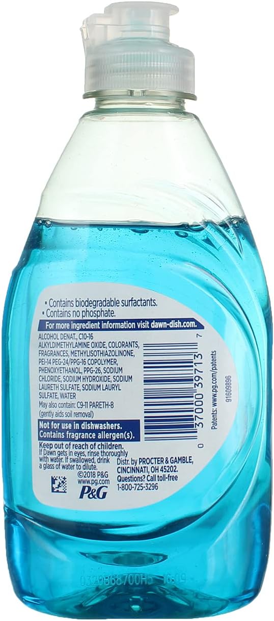 Dawn Ultra Dish Soap Refill Jug, Large Size Original Blue Liquid Dishwashing Detergent, Powerful Dish Soap for Grease, 51.5 oz