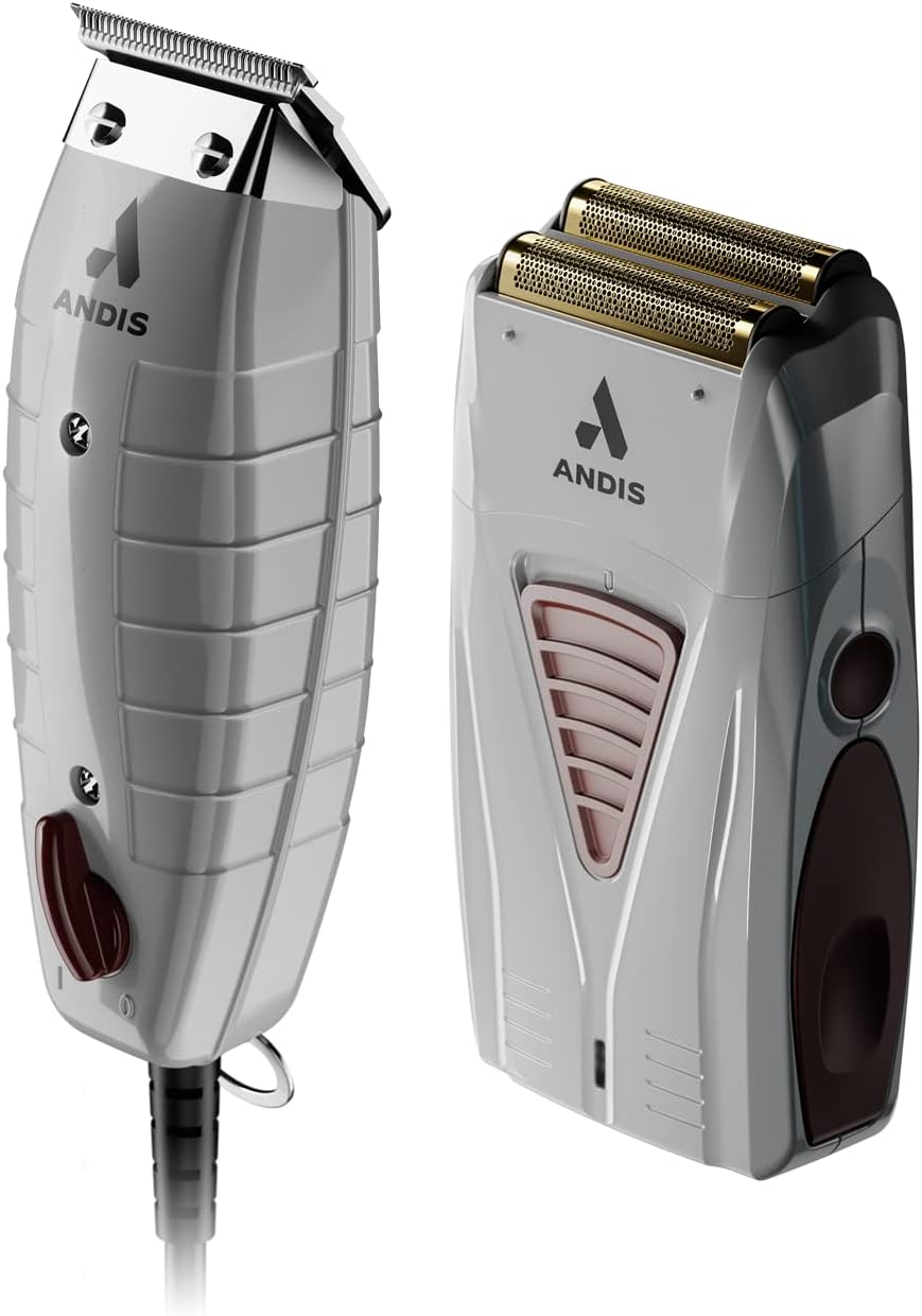 Andis 17270 T-Outliner Trimmer & Pro Foil Titanium Shaver Finishing Combo