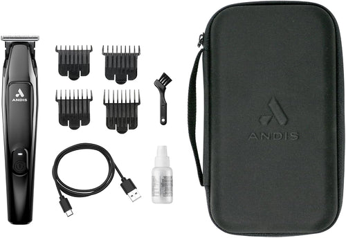 Andis 562888 Slimline Pro II Cordless Beard & Hair Trimmer, 4-Combs, Black