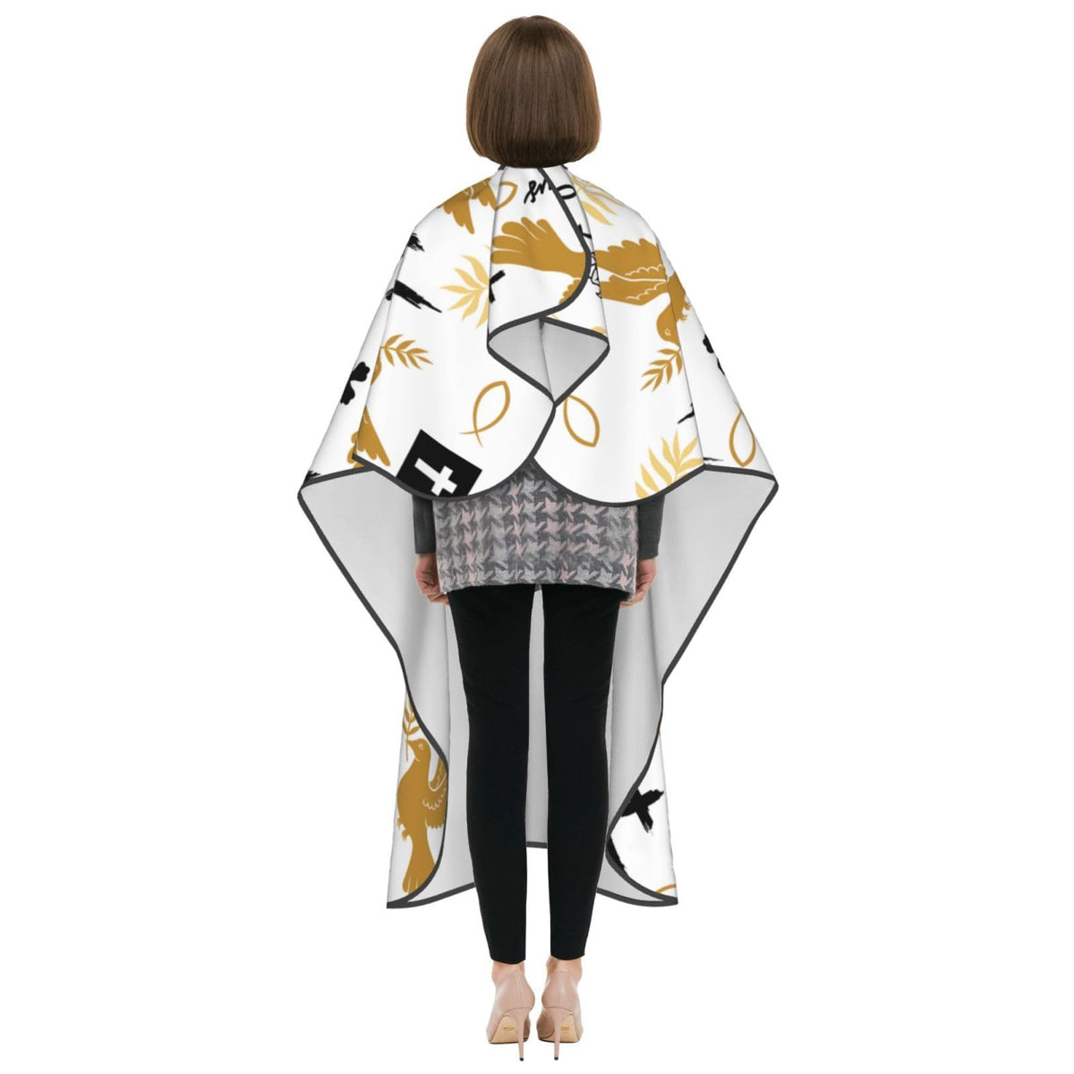 Christian Barber Cape, Jesus Hair Cutting Barber Cape Salon and Dyeing Styling Cloth for Women/Men