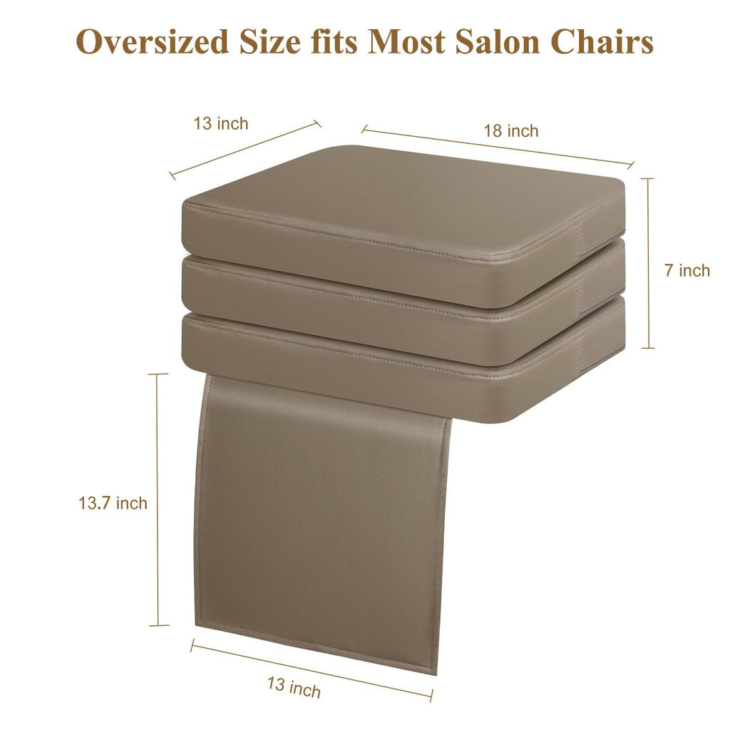Barber Booster Seat for Kids, 18 x 13 x 7 inch Booster Seat for Salon Chair | 3-Layer Adjustable Kids Salon Booster Seat for Hair Cutting, 45D High-Density Foam Styling Chair Booster Cushion