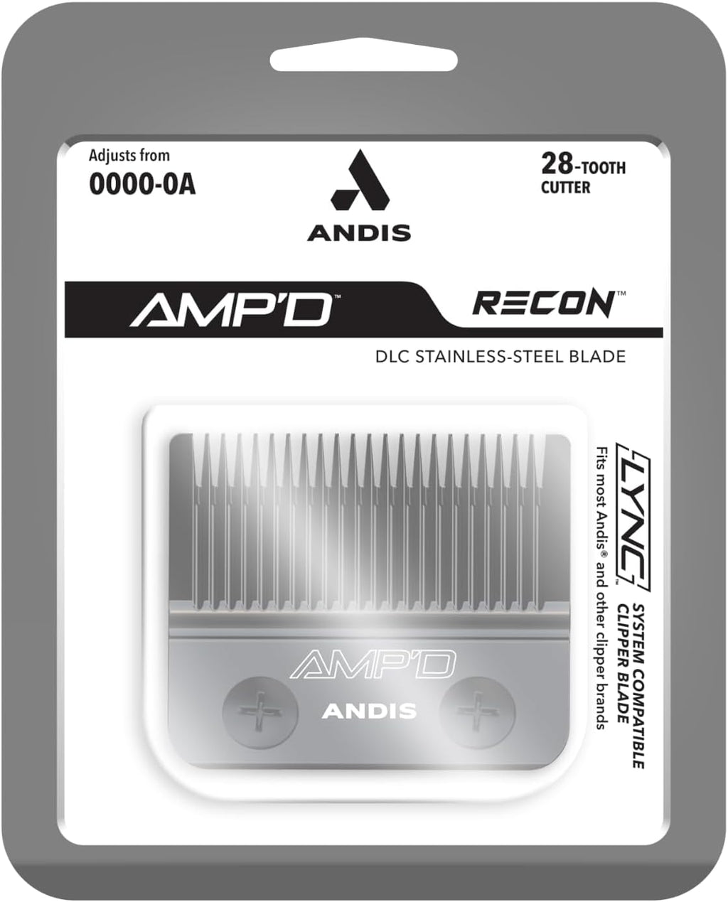 Andis Recon Professional Barber Vector Motor Hair Clipper, Phaze Blade | 9,000 SPM cordless motor, adjusts 0000-0A, 4-hr runtime, USB-C, professional cordless hair clipper