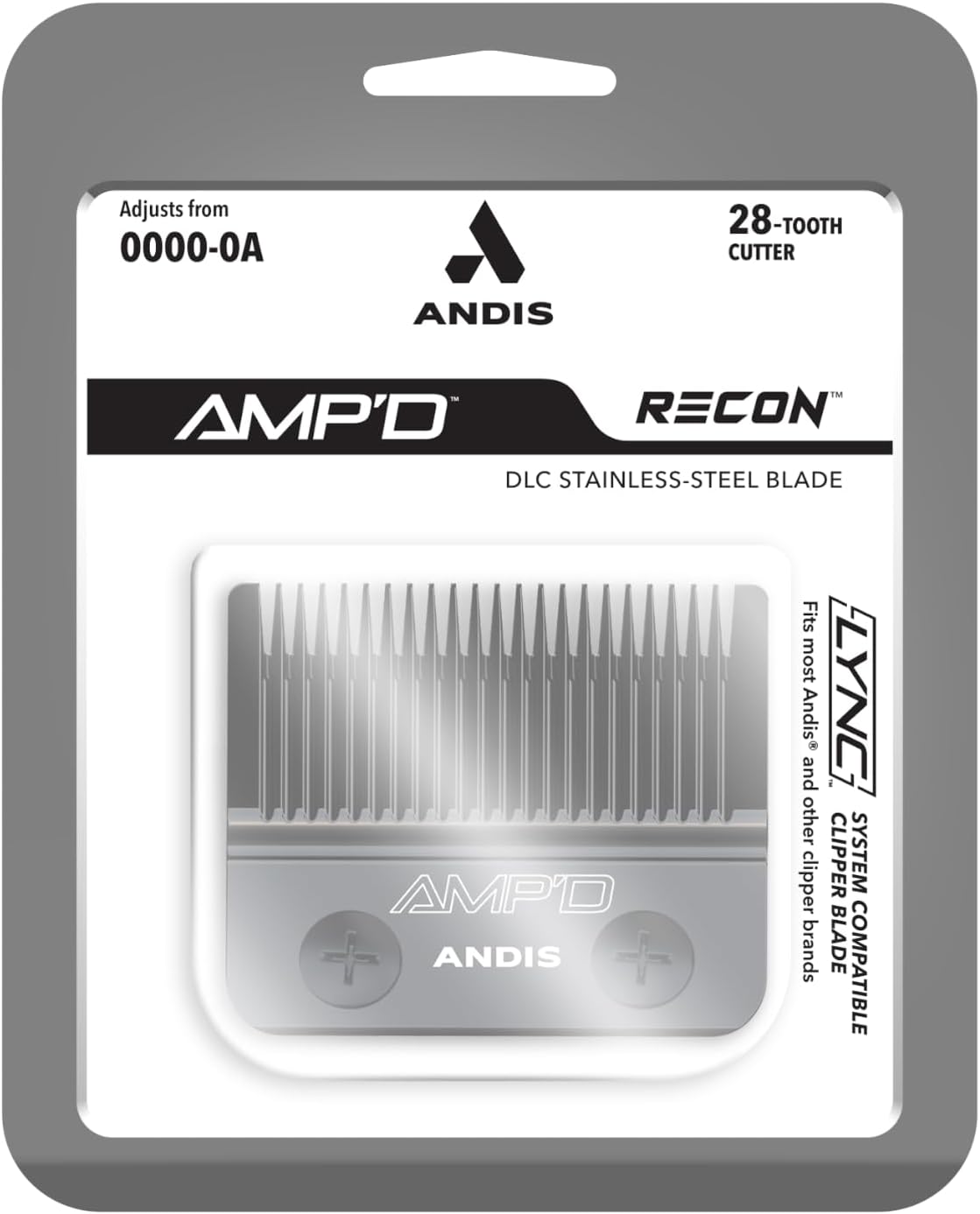 Andis Recon Professional Barber Vector Motor Hair Clipper, Phaze Blade | 9,000 SPM cordless motor, adjusts 0000-0A, 4-hr runtime, USB-C, professional cordless hair clipper
