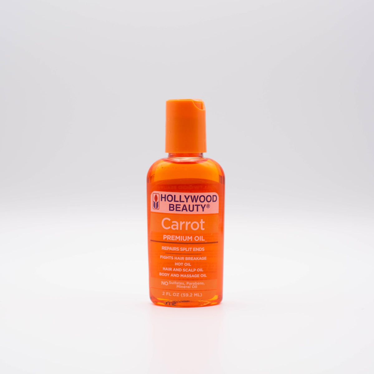 Hollywood Beauty Carrot Hair Oil, 8oz Bottle, Hair, Scalp, Skin, Nail, & Massage Oil, Helps Repair Damaged Hair & Skin, Can be Used as a Hot Oil Treatment