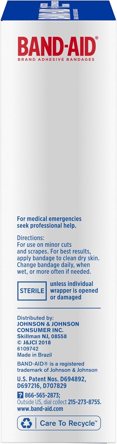 BAND-AID Brand Flexible Fabric Adhesive Bandages, Assorted Sizes, 100 Count
