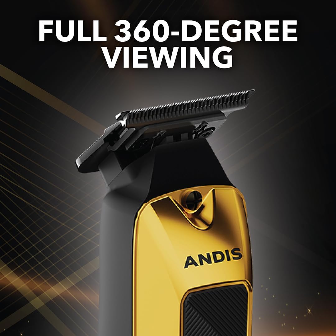Andis 562310 Phenom Professional Cord/Cordless Beard & Hair Trimmer, Gold