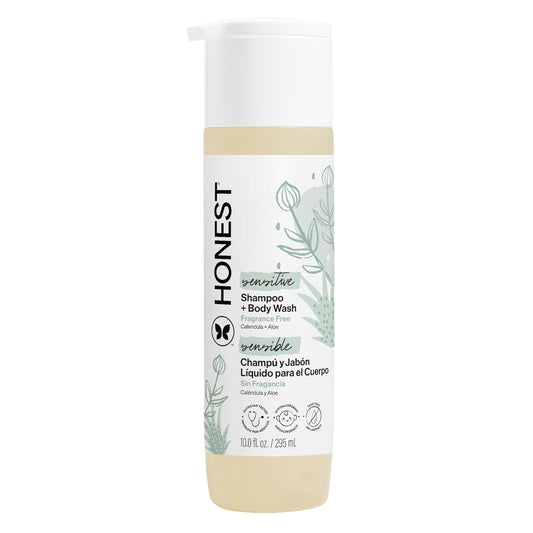 The Honest Company Shampoo & Body Wash, Tear-Free, Fragrance-Free, 10 fl oz