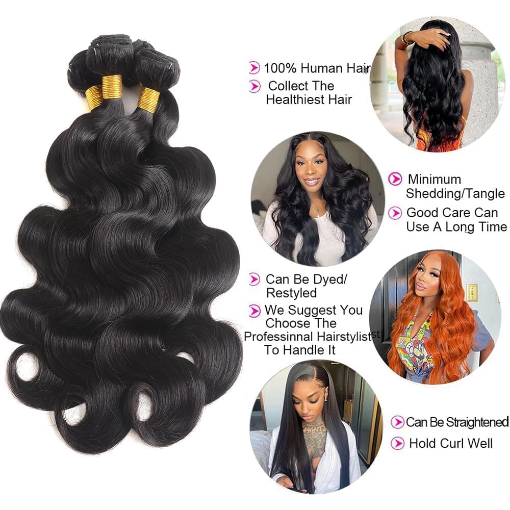 12A Brazilian Deep Wave Human Hair Bundles 18 20 22Inch 100% Unprocessed Brazilian Virgin Human Hair Weave 3Bundles Deep Wave Curly Hair Extensions