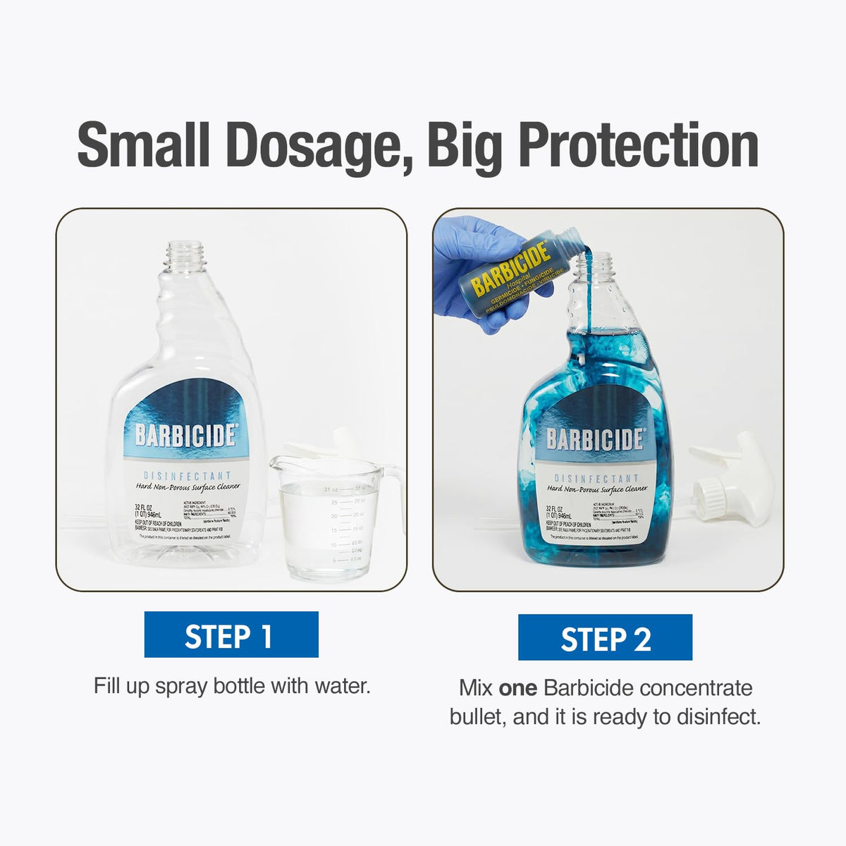 BARBICIDE Disinfectant Concentrate – Pint (16 Fl Oz) | EPA-Registered, Hospital-Grade Germicide for Salons & Barbershops | Anti-Rust Solution for Shears, Combs & Professional Tools