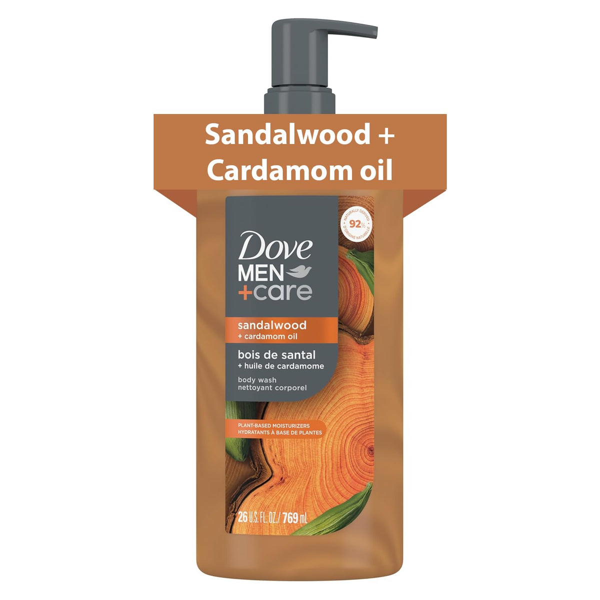 DOVE MEN Moisturizing Body Wash for Men, Eucalyptus + Cedar Oil, 26oz